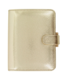 FILOFAX SAFFIANO POCKET ORGANISER GOLD, FILOFAX SAFFIANO POCKET ORGANISER GOLD,