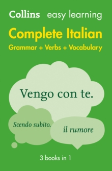 Easy Learning Italian Complete Grammar, Verbs and Vocabulary (3 Books in 1), Paperback Easy Learning Italian Complete Grammar, Verbs and Vocabulary (3 Books in 1), Paperback