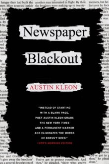 Newspaper Blackout, Paperback Book Newspaper Blackout, Paperback Book