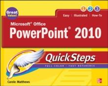 Microsoft Office PowerPoint 2010 QuickSteps, Paperback Book Microsoft Office PowerPoint 2010 QuickSteps, Paperback Book