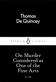 On Murder Considered as One of the Fine Arts, Paperback On Murder Considered as One of the Fine Arts, Paperback