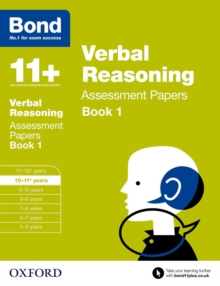 Bond 11+: Verbal Reasoning: Assessment Papers : 10-11+ Years Book 1, Paperback Book Bond 11+: Verbal Reasoning: Assessment Papers : 10-11+ Years Book 1, Paperback Book