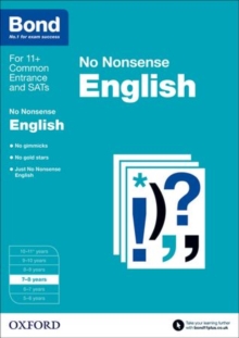 Bond 11+: English: No Nonsense : 7-8 years, Paperback Book Bond 11+: English: No Nonsense : 7-8 years, Paperback Book
