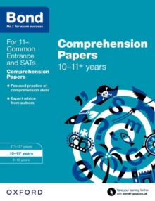Bond 11+: English: Comprehension Papers : 10-11+ years, Paperback Book Bond 11+: English: Comprehension Papers : 10-11+ years, Paperback Book