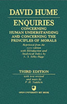 Enquiries Concerning Human Understanding and Concerning the Principles of Morals, Paperback Book Enquiries Concerning Human Understanding and Concerning the Principles of Morals, Paperback Book