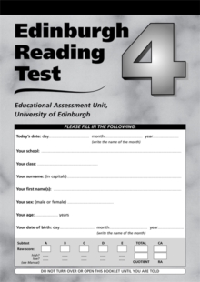 Edinburgh Reading Test : A Series of Diagnostic Teaching AIDS, Loose-leaf Edinburgh Reading Test : A Series of Diagnostic Teaching AIDS, Loose-leaf