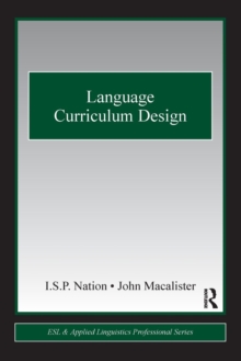 Language Curriculum Design, Paperback Book Language Curriculum Design, Paperback Book