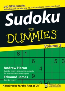 Su Doku For Dummies : v. 3, Paperback Book Su Doku For Dummies : v. 3, Paperback Book