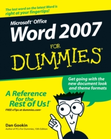 Word 2007 For Dummies, Paperback Book Word 2007 For Dummies, Paperback Book