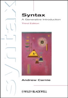 Syntax : A Generative Introduction, Paperback Book Syntax : A Generative Introduction, Paperback Book