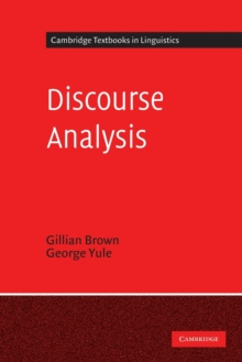 Discourse Analysis, Paperback Book Discourse Analysis, Paperback Book