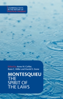 Montesquieu: The Spirit of the Laws, Paperback Book Montesquieu: The Spirit of the Laws, Paperback Book