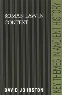 Roman Law in Context, Paperback Book Roman Law in Context, Paperback Book
