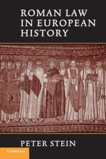Roman Law in European History, Paperback Book Roman Law in European History, Paperback Book