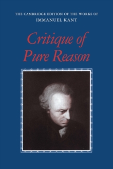 Critique of Pure Reason, Paperback Book Critique of Pure Reason, Paperback Book