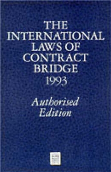 International Laws of Contract Bridge 1993, Paperback Book International Laws of Contract Bridge 1993, Paperback Book