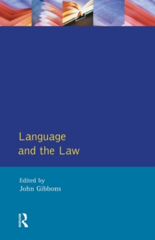 Language and the Law, Paperback Book Language and the Law, Paperback Book