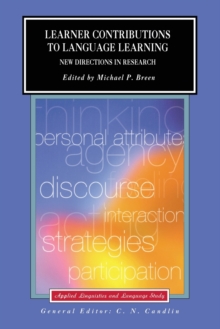 Learner Contributions to Language Learning : New Directions in Research, Paperback Book Learner Contributions to Language Learning : New Directions in Research, Paperback Book