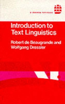 Introduction to Text Linguistics, Paperback Book Introduction to Text Linguistics, Paperback Book