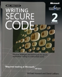 Writing Secure Code, Paperback Book Writing Secure Code, Paperback Book