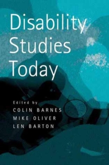Disability Studies Today, Paperback Disability Studies Today, Paperback