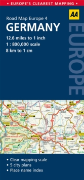 4. Germany : AA Road Map Europe, Sheet map, folded 4. Germany : AA Road Map Europe, Sheet map, folded
