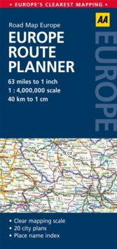 Europe Route Planner : AA Road Map Europe, Sheet map, folded Europe Route Planner : AA Road Map Europe, Sheet map, folded