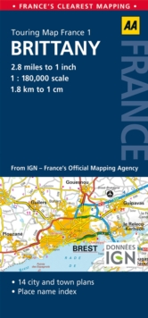 1. Brittany : AA Road Map France, Sheet map, folded Book 1. Brittany : AA Road Map France, Sheet map, folded Book
