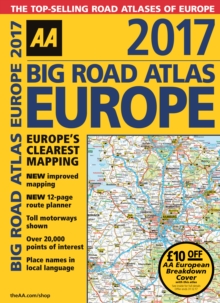 AA Big Road Atlas Europe 2017, Spiral bound AA Big Road Atlas Europe 2017, Spiral bound