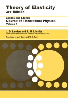 Theory of Elasticity : Volume 7, Paperback Book Theory of Elasticity : Volume 7, Paperback Book