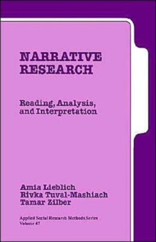 Narrative Research : Reading, Analysis, and Interpretation, Paperback Book Narrative Research : Reading, Analysis, and Interpretation, Paperback Book