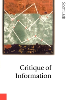 Critique of Information, Paperback Book Critique of Information, Paperback Book
