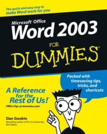 Word 2003 For Dummies, Paperback Word 2003 For Dummies, Paperback