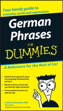 German Phrases for Dummies, Paperback Book German Phrases for Dummies, Paperback Book