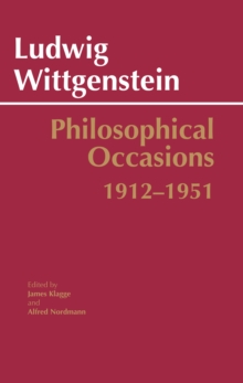 Philosophical Occasions, 1912-51, Paperback Philosophical Occasions, 1912-51, Paperback