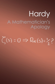 A Mathematician's Apology, Paperback Book A Mathematician's Apology, Paperback Book