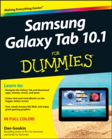 Samsung Galaxy Tab 10.1 For Dummies, Paperback Book Samsung Galaxy Tab 10.1 For Dummies, Paperback Book
