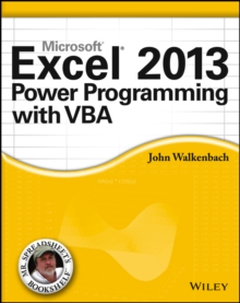 Excel 2013 Power Programming with VBA, Paperback Book Excel 2013 Power Programming with VBA, Paperback Book