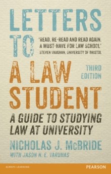 Letters to a Law Student : A Guide to Studying Law at University, Paperback Book Letters to a Law Student : A Guide to Studying Law at University, Paperback Book