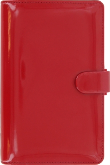 FILOFAX COMPACT PATENT RED ORGANISER, FILOFAX COMPACT PATENT RED ORGANISER,