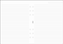 FILOFAX A5 WHITE RULED NOTEPAPER REFILL, Book FILOFAX A5 WHITE RULED NOTEPAPER REFILL, Book