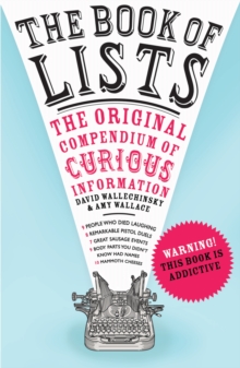 The Book of Lists : The Original Compendium of Curious Information, Paperback Book The Book of Lists : The Original Compendium of Curious Information, Paperback Book