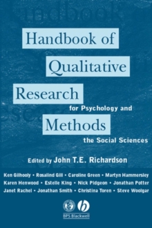 The Handbook of Qualitative Research Methods for Psychologists and the Social Sciences, Paperback The Handbook of Qualitative Research Methods for Psychologists and the Social Sciences, Paperback