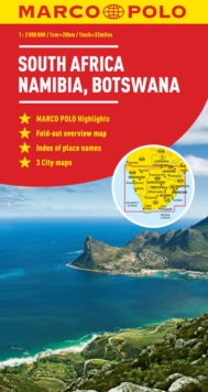South Africa, Namibia, Botswana Marco Polo Map, Sheet map, folded South Africa, Namibia, Botswana Marco Polo Map, Sheet map, folded