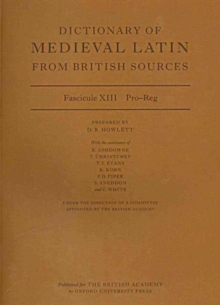 Dictionary of Medieval Latin from British Sources