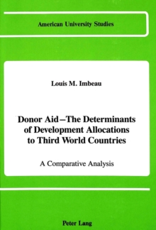 Donor Aid - The Determinants of Development Allocations to Third World Countries