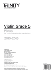 Violin Exam Pieces Grade 5 2010-2015 (part Only)