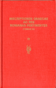 INSCRIPTIONES GRAECAE AD RES ROMANS