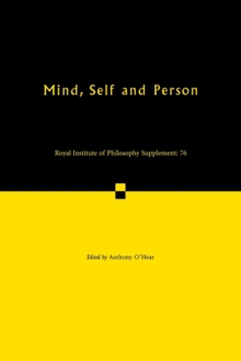 Mind, Self and Person: Volume 76