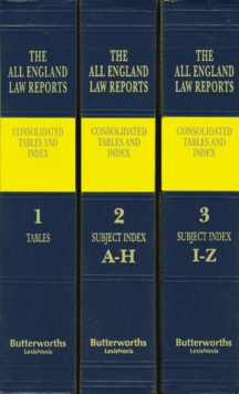 All England Law Reports Consolidated Tables and Index 1936-2015